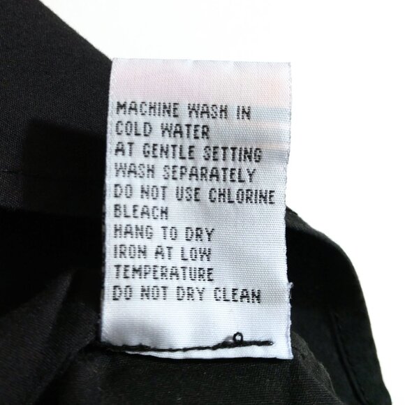 Willi Smith Women's Black Collared Short Sleeve Button Up M Medium - Picture 7 of 7